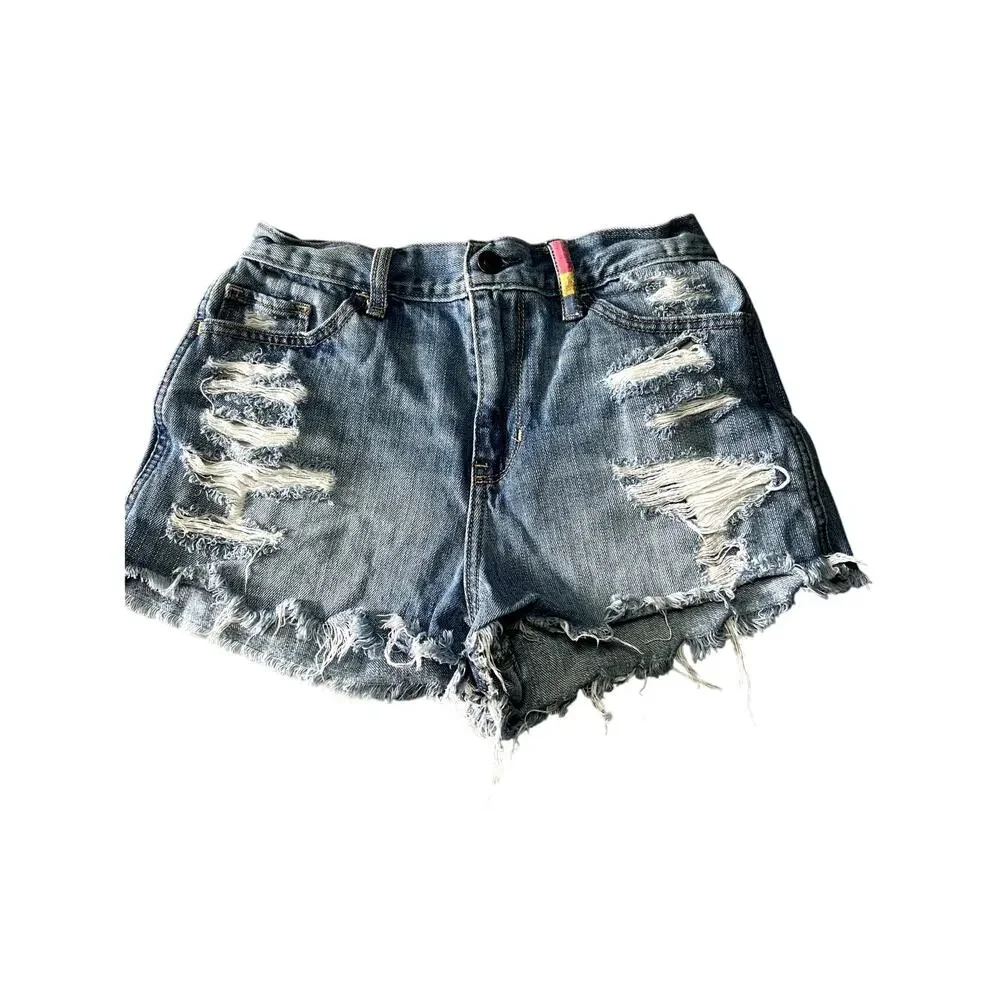 Hollister distressed cut off high rise‎ shorts womens 27 hippie casual normcore